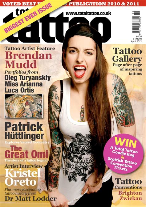 Tattoo magazine - Compiling tattoo and body art designs, tips, tricks, tattoo care advises, celebrity tattoo designs and interviews from world’s leading tattoo and body art designing geniuses, this Tattoo Life magazine is a real guide for you to get yourself that gorgeous looking tattoo. Subscribe to Tattoo Life Magazine. Order safe and easy a subscription to ... 